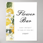 Main Squeeze Flower Bar Bruiloftssalon Bord Poster (Voorkant)