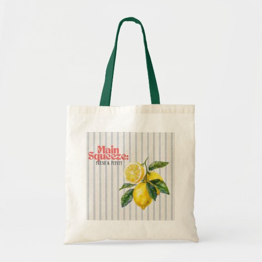 Main Squeeze Fris & Fel Citroenen Keukendecor Tote Bag (Voorkant)