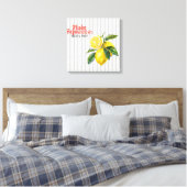 Main Squeeze Fris & Fel Lemon Keukendecoratie Canvas Afdruk (Insitu (Slaapkamer))