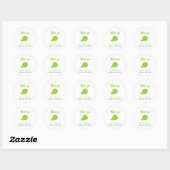 Main Squeeze Groene Lime Bruiloft Dankjewel Ronde Sticker (Vel)