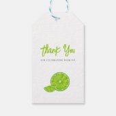 Main Squeeze Groene Limoen Bruiloftsfeest Favoren Cadeaulabel (Achterkant)