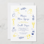 Main Squeeze Hand Drawn Italian Lemon Baby shower Kaart (Voorkant)