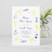 Main Squeeze Hand Drawn Italian Lemon Baby shower Kaart (Staand voorkant)