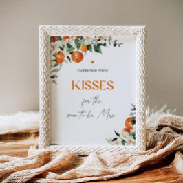 Main squeeze hoeveel kisses vrijgezellenfeest spel poster