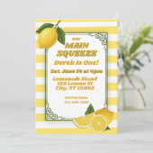 Main Squeeze is Eén, Lemon 1e Verjaardag Kaart (Staand voorkant)