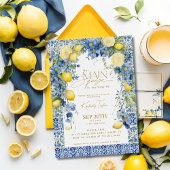 Main Squeeze Italië Citroenblauwe Tegels Verjaarda Kaart