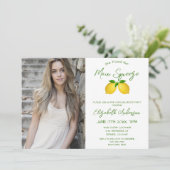 Main Squeeze Lemon Bachelorette Party Kaart (Staand voorkant)