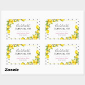Main Squeeze Lemon Bachelorette Survival Kit Rechthoekige Sticker (Vel)