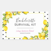 Main Squeeze Lemon Bachelorette Survival Kit Rechthoekige Sticker (Voorkant)