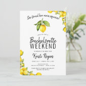 Main Squeeze Lemon Bachelorette Weekend Route Kaart (Staand voorkant)