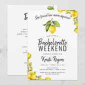 Main Squeeze Lemon Bachelorette Weekend Route Kaart (Voorkant / Achterkant)