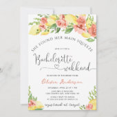 Main Squeeze Lemon Bachelorette Weekend Uitnodigin Kaart (Voorkant)