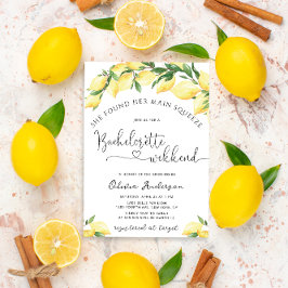 Main Squeeze Lemon Bachelorette Weekend uitnodigin Kaart