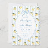 Main Squeeze Lemon Blue Bow Italiaans Vrijgezellen Kaart (Voorkant)