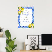 Main Squeeze Lemon Blue Tegel Vrijgezellenfeest We Poster (Thuiskantoor)