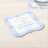 Main Squeeze Lemon & Blue Tegels Vrijgezellenfeest Kartonnen Onderzetters (Gekanteld)