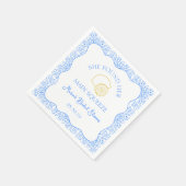 Main Squeeze Lemon & Blue Tegels Vrijgezellenfeest Servet (Hoek)