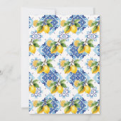Main Squeeze Lemon Blue Tiles Summer Bridal Shower Kaart (Achterkant)