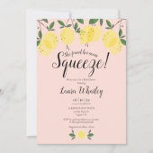 Main Squeeze Lemon Blush Roze Bruiloftsfeest Kaart (Voorkant)