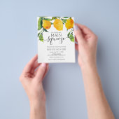 Main Squeeze Lemon Bridal Shower Kaart (Hand)