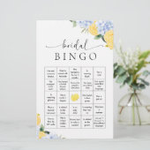 Main Squeeze Lemon Bruidsborrel Bingo Spel Briefpapier (Staand voorkant)