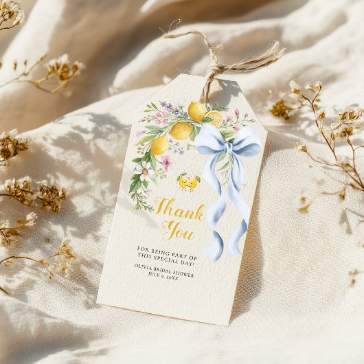 Main Squeeze Lemon Bruiloft Bedankt Cadeaulabel