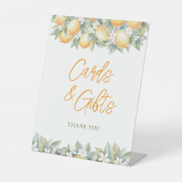 Main Squeeze Lemon Bruiloft Cards & Cadeaus Reclamebord Met Voetstuk