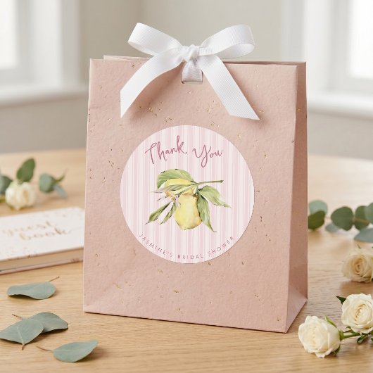 Main Squeeze Lemon Bruiloft Dank Je Ronde Sticker