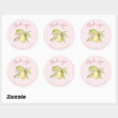 Main Squeeze Lemon Bruiloft Dank Je Ronde Sticker (Vel)