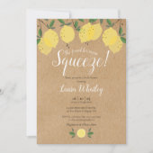 Main Squeeze Lemon Bruiloft Rustic Kaart (Voorkant)