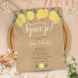 Main Squeeze Lemon Bruiloftsbegroting Uitnodiging