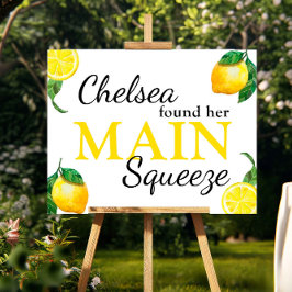 Main Squeeze Lemon Bruiloftsfeest Aangepaste Poste Poster