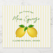 Main Squeeze Lemon Bruiloftsfeest Bier Etiket (Enkel label)