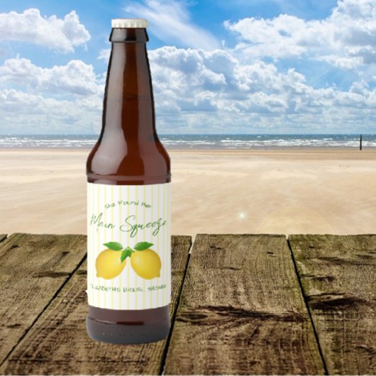 Main Squeeze Lemon Bruiloftsfeest Bier Etiket
