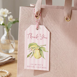 Main Squeeze Lemon Bruiloftsfeest Cadeaulabel