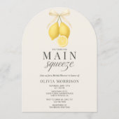 Main Squeeze Lemon Bruiloftsfeest Kaart (Voorkant)