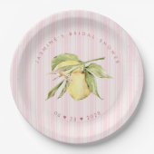 Main Squeeze Lemon Bruiloftsfeest Papieren Bordje (Voorkant)