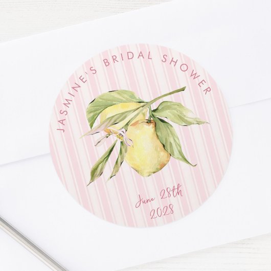 Main Squeeze Lemon Bruiloftsfeest Ronde Sticker