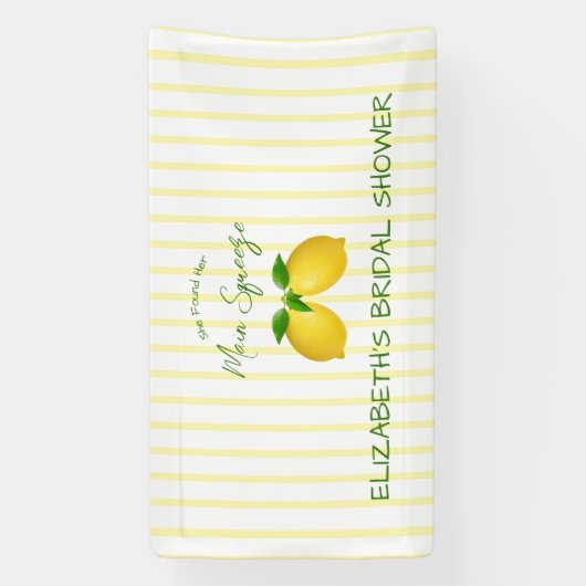 Main Squeeze Lemon Bruiloftsfeest Spandoek (Verticaal)