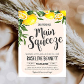 Main Squeeze Lemon Bruiloftsfeest Uitnodiging