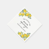 Main Squeeze Lemon Bruiloftssluiting Servetten (Hoek)