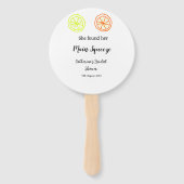 Main Squeeze lemon citrus bridal shower add name d Handwaaier (Voorkant)