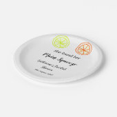 Main Squeeze lemon citrus bridal shower add name d Papieren Bordje (Gekanteld)