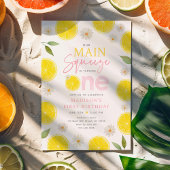 Main Squeeze Lemon Daisy Eerste Verjaardag Kaart