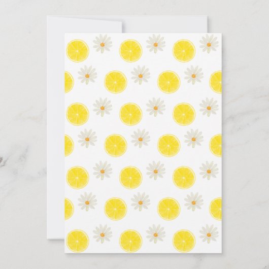 Main Squeeze Lemon Daisy Eerste Verjaardag Kaart (Achterkant)