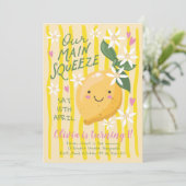 Main Squeeze Lemon First Birthday Kaart (Staand voorkant)