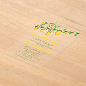 Main Squeeze Lemon Gender Neutral Baby Shower Acryl Uitnodigingen (Laagn)
