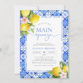 Main Squeeze Lemon Italiaans Blauwe Tegel Vrijgeze Kaart (Voorkant)