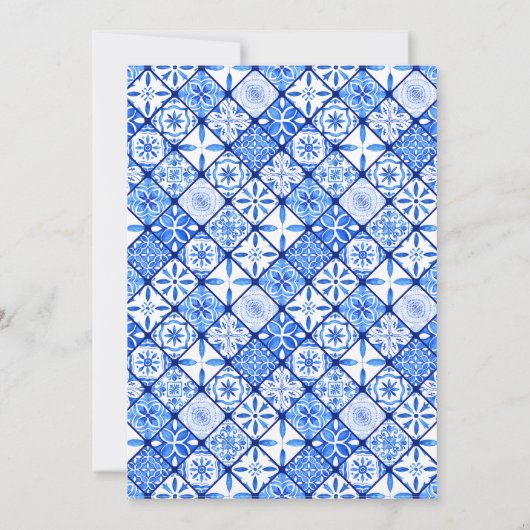 Main Squeeze Lemon Italiaans Blauwe Tegel Vrijgeze Kaart (Achterkant)