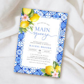 Main Squeeze Lemon Italiaans Blauwe Tegel Vrijgeze Kaart